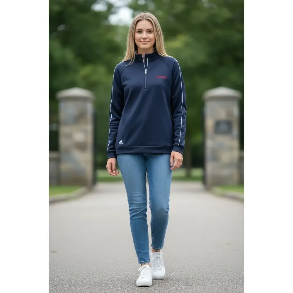 ADIDAS Climalite 🏀Cleveland Cavaliers Pullover 1/4 Zip M Navy Blue Golf - Picture 2 of 16